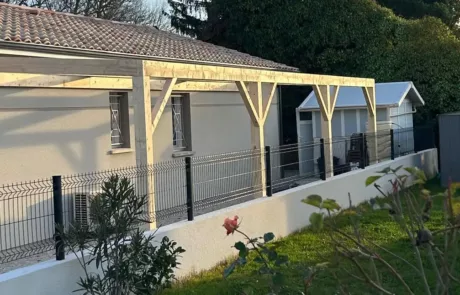 Carport en bois sur mesure à Libourne