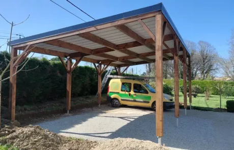 Carport en bois sur mesure à Libourne
